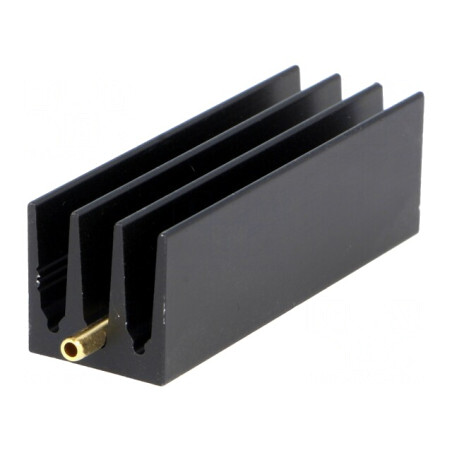 Radiator extrudat cu aripioare TO220 negru 50mm x 16mm | Electronic-mag.ro | Componente Electronice