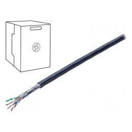 Cablu Ethernet industrial 5e SF/UTP 4x2x26AWG Cu PUR | Electronic-mag.ro | Componente Electronice