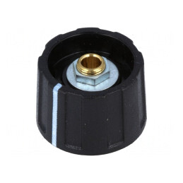 Buton rotativ cu indicator negru Ø23x15,5mm | Electronic-mag.ro | Componente Electronice