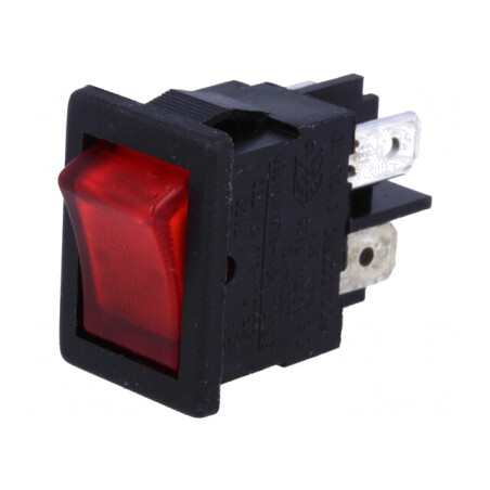 Comutator cu Neon ON-OFF 10A 250V Roșu | Electronic-mag.ro | Componente Electronice