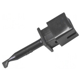 Clemă de măsurare cu cârlig 10A neagră 1kV 44mm | Electronic-mag.ro | Componente Electronice