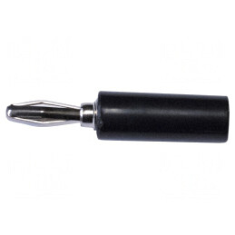 Mufă Banană 4mm 15A Neagră Neizolată Nichelată | Electronic-mag.ro | Componente Electronice