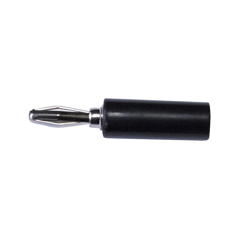 Mufă Banană 4mm 15A Neagră Neizolată Nichelată | Electronic-mag.ro | Componente Electronice