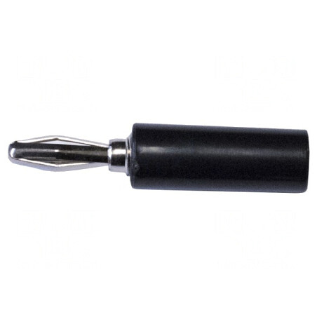 Mufă Banană 4mm 15A Neagră Neizolată Nichelată | Electronic-mag.ro | Componente Electronice
