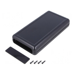 Carcasă ABS neagră 70mm x 135mm x 24mm UL94HB | Electronic-mag.ro | Componente Electronice