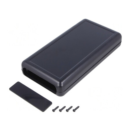 Carcasă ABS neagră 70mm x 135mm x 24mm UL94HB | Electronic-mag.ro | Componente Electronice