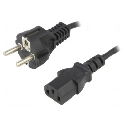 Cablu Alimentare 1.8m IEC C13 PVC 3x0.75mm2 | Electronic-mag.ro | Componente Electronice