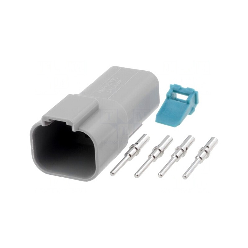 Conector cablu-cablu AT mufă tată PIN 4 crimpat | Electronic-mag.ro | Componente Electronice