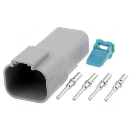 Conector cablu-cablu AT mufă tată PIN 4 crimpat | Electronic-mag.ro | Componente Electronice