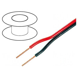 Cablu Difuzor 2x4mm2 OFC Negru-Roșu
