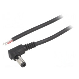 Cablu Alimentare DC 5,5/2,1 Negru 1,5m | Electronic-mag.ro | Componente Electronice