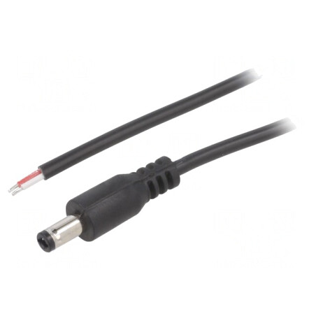 Cablu Alimentare DC 5,5/2,5 Negru 1,5m | Electronic-mag.ro | Componente Electronice