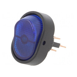 Comutator Rocker ON-OFF LED Albastru 30A 12V Negru | Electronic-mag.ro | Componente Electronice