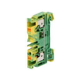 Conector Șine Galben-Verde 4mm2 2 Borne TS35