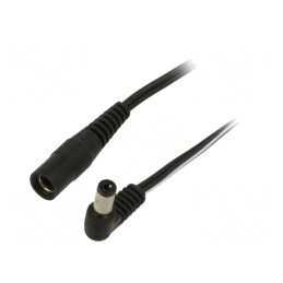 Cablu DC 5,5/2,1 mm 2x0,5mm2 Mufă și Soclu în Unghi | Electronic-mag.ro | Componente Electronice