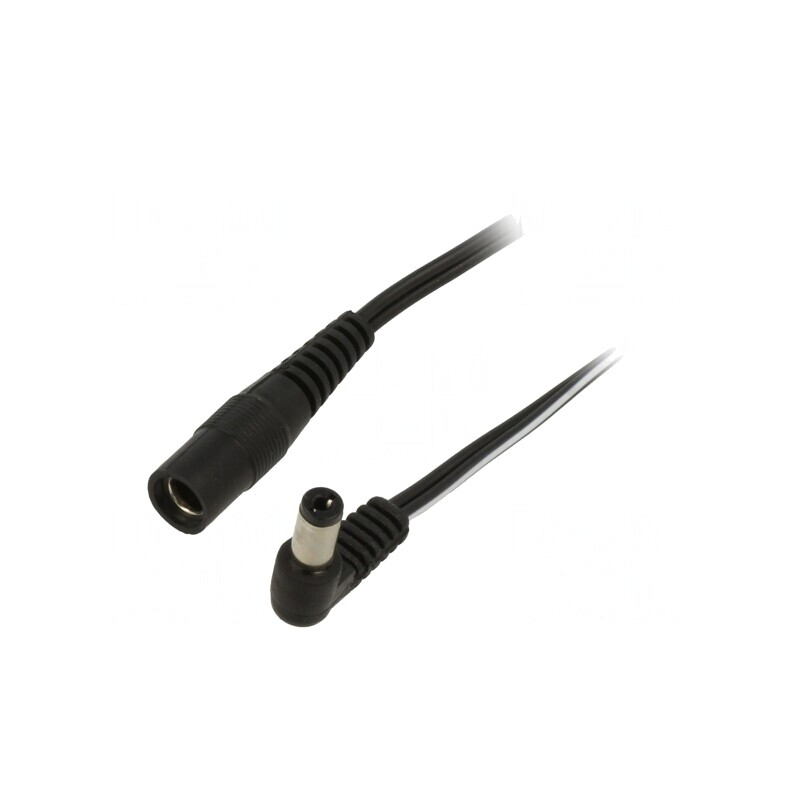 Cablu DC 5,5/2,1 mm 2x0,5mm2 Mufă și Soclu în Unghi | Electronic-mag.ro | Componente Electronice