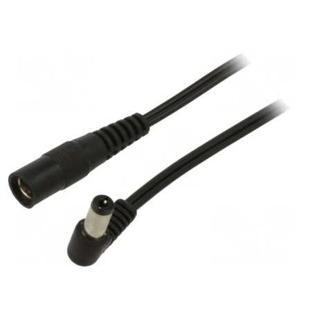 Cablu Alimentare DC 5,5/2,1 la 5,5/2,5 în Unghi 2x0,5mm2 | Electronic-mag.ro | Componente Electronice