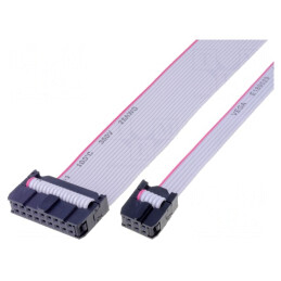 Cablu panglică cu conectori IDC; P.cablu-bandă: 1,27mm; 0,6m