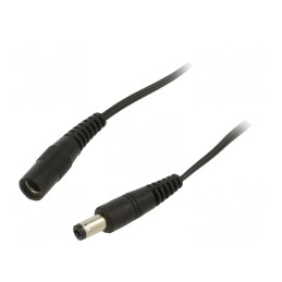 Cablu Alimentare DC 5,5/2,1 la DC 5,5/2,5 Negru 2x0,5mm2 | Electronic-mag.ro | Componente Electronice