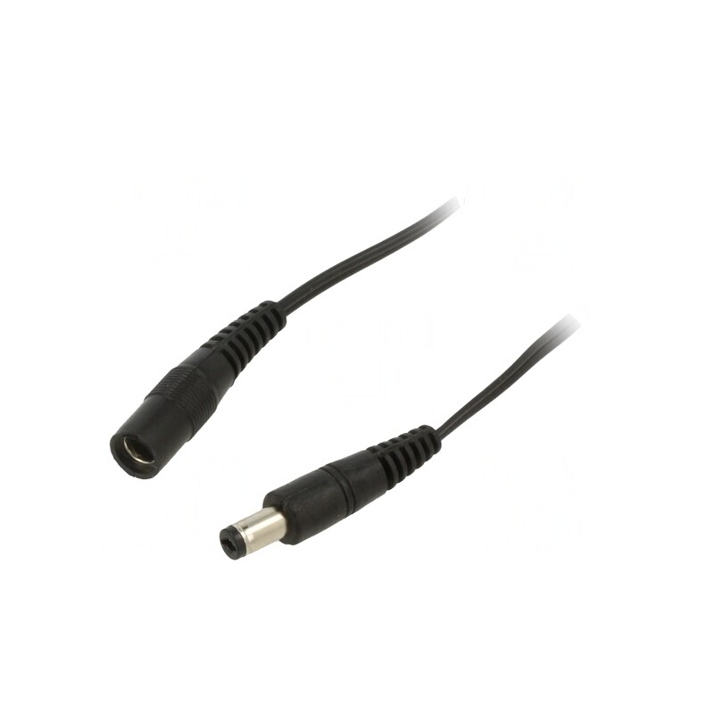 Cablu Alimentare DC 5,5/2,1 la DC 5,5/2,5 Negru 2x0,5mm2 | Electronic-mag.ro | Componente Electronice