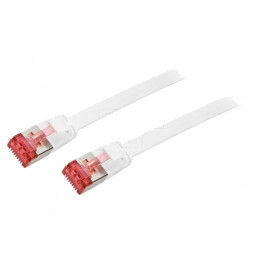 Patch cord U/FTP Cat 6 PVC Alb 3m Aurit | Electronic-mag.ro | Componente Electronice