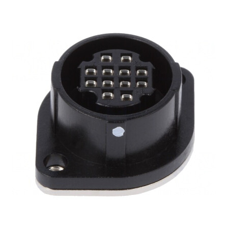 Conector circular soclu RP17 12 pini push-pull argintat | Electronic-mag.ro | Componente Electronice