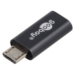 Adaptor USB 2.0 USB B Micro la USB C Gri | Electronic-mag.ro | Componente Electronice
