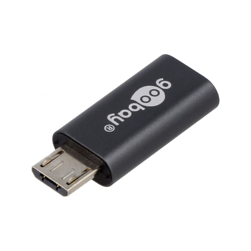 Adaptor USB 2.0 USB B Micro la USB C Gri | Electronic-mag.ro | Componente Electronice