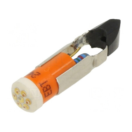 Lampă de Control LED T5,5K Portocalie 24VDC Plastic | Electronic-mag.ro | Componente Electronice
