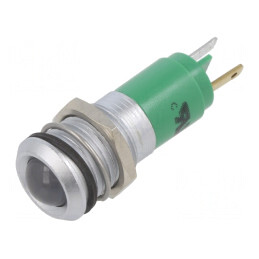 Lampă de control LED verde 24V 14mm | Electronic-mag.ro | Componente Electronice