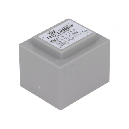 Transformator Încapsulat 2,4VA 230V 15V PCB | Electronic-mag.ro | Componente Electronice