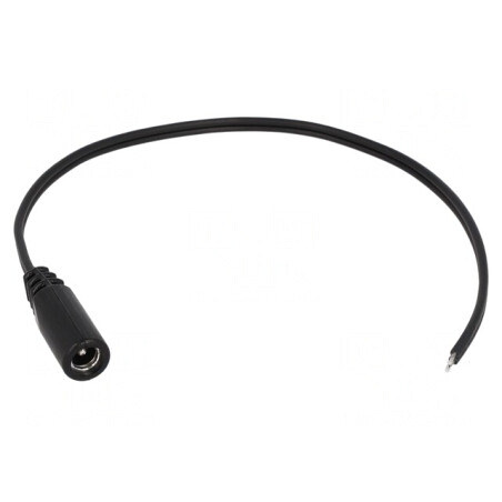 Cablu Alimentare DC 5,5/2,1 Negru 2,5m | Electronic-mag.ro | Componente Electronice