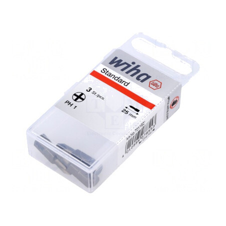 Capăt de șurubelniță Phillips PH1 25mm, set 3 buc. | Electronic-mag.ro | Componente Electronice