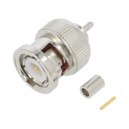Mufă BNC Tată Drept 50Ω Crimpat Belden RG178 RG196 | Electronic-mag.ro | Componente Electronice
