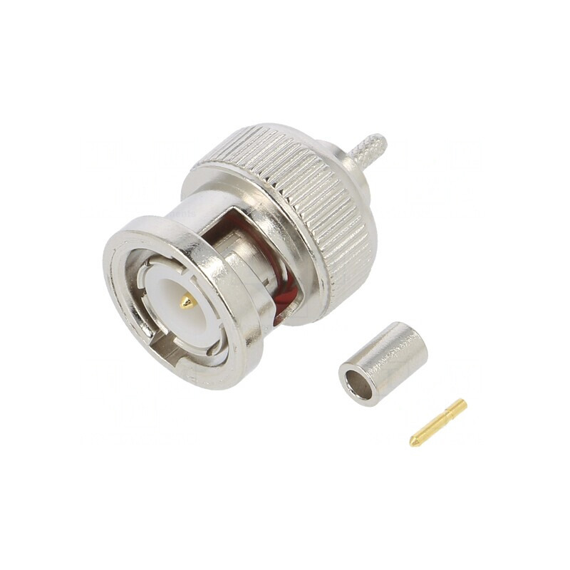 Mufă BNC Tată Drept 50Ω Crimpat Belden RG178 RG196 | Electronic-mag.ro | Componente Electronice