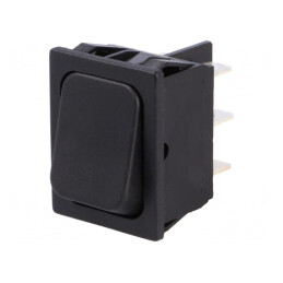 Intrerupator Balansoar DPDT ON-ON 16A 250V Negru IP40 | Electronic-mag.ro | Componente Electronice