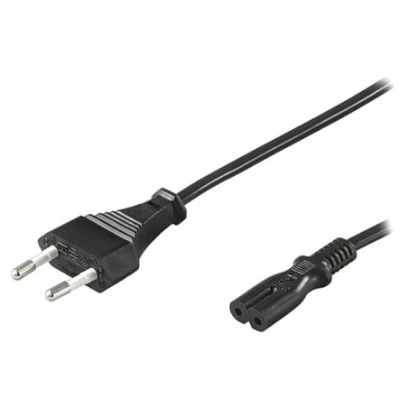 Cablu Alimentare 2x0,75mm2 3m IEC C7 Mamă PVC | Electronic-mag.ro | Componente Electronice