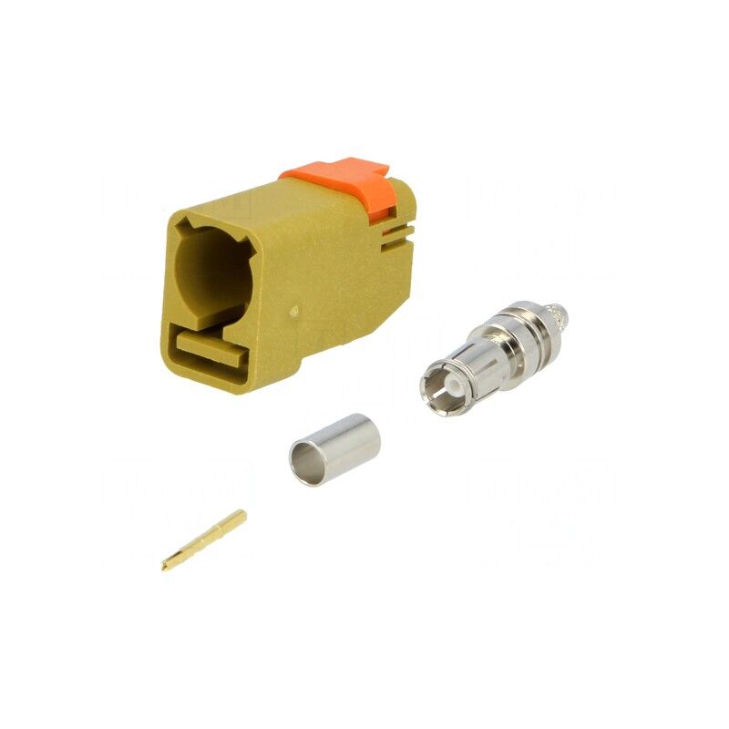 Conector FAKRA Mamă Crimp Polarizare K-Curry Galben | Electronic-mag.ro | Componente Electronice