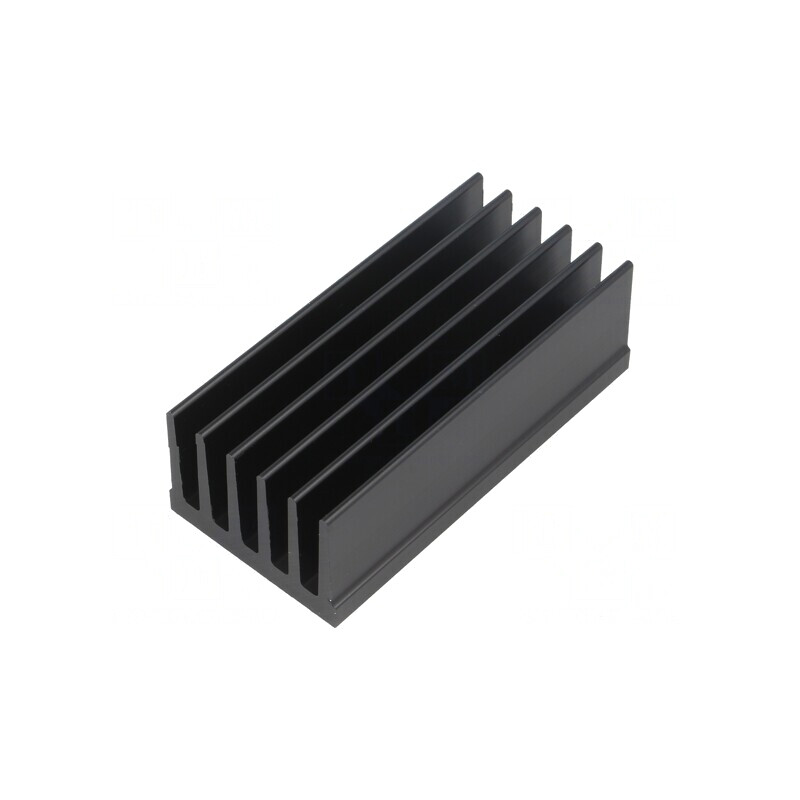 Radiator Negru cu Aripioare 75x36.8x25mm | Electronic-mag.ro | Componente Electronice