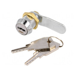 Închizătoare aluminiu zinc 22mm crom cu 2 chei | Electronic-mag.ro | Componente Electronice