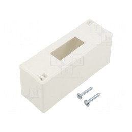 Carcasă albă pentru aparatură modulară IP30, 2 module, IK07 | Electronic-mag.ro | Componente Electronice