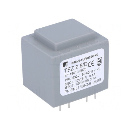 Transformator Încapsulat 2,5VA 230V 12V PCB | Electronic-mag.ro | Componente Electronice