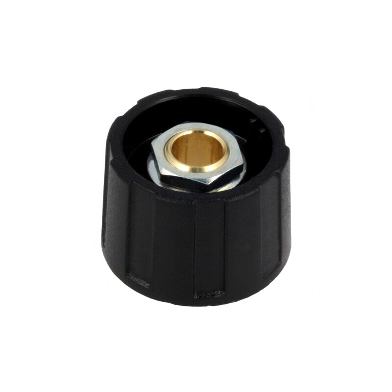 Buton rotativ negru 6mm ABS | Electronic-mag.ro | Componente Electronice