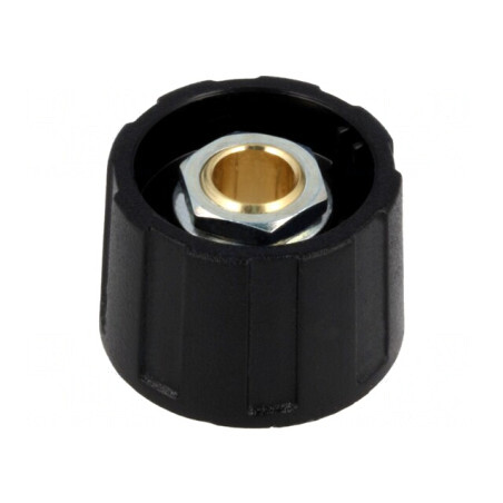 Buton rotativ negru 6mm ABS | Electronic-mag.ro | Componente Electronice