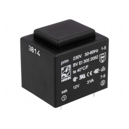 Transformator Încapsulat 3VA 230V 12V PCB | Electronic-mag.ro | Componente Electronice