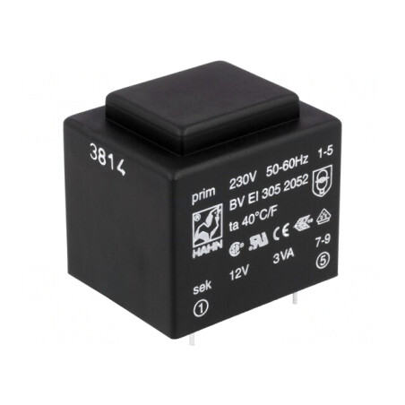 Transformator Încapsulat 3VA 230V 12V PCB | Electronic-mag.ro | Componente Electronice