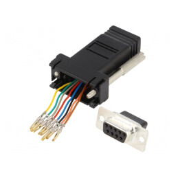 Adaptor D-Sub 9pin Mamă la RJ45 Soclu | Electronic-mag.ro | Componente Electronice