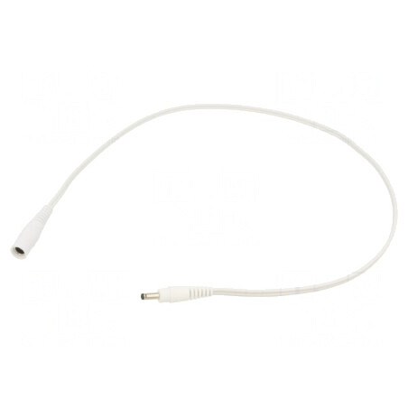 Cablu DC Alb 2x0,5mm2 Mufă 3,5/1,3 Soclu 5,5/2,1 | Electronic-mag.ro | Componente Electronice
