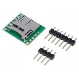 Modul: adaptor; şiruri pini,microSD; microSD