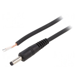 Cablu Alimentare DC 4.0/1.7 Negru 1.5m | Electronic-mag.ro | Componente Electronice